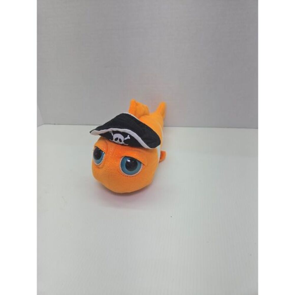 Vintage 1994 The Petting Zoo Clown Fish Plush 12" Toy Big Blue Eyes‎